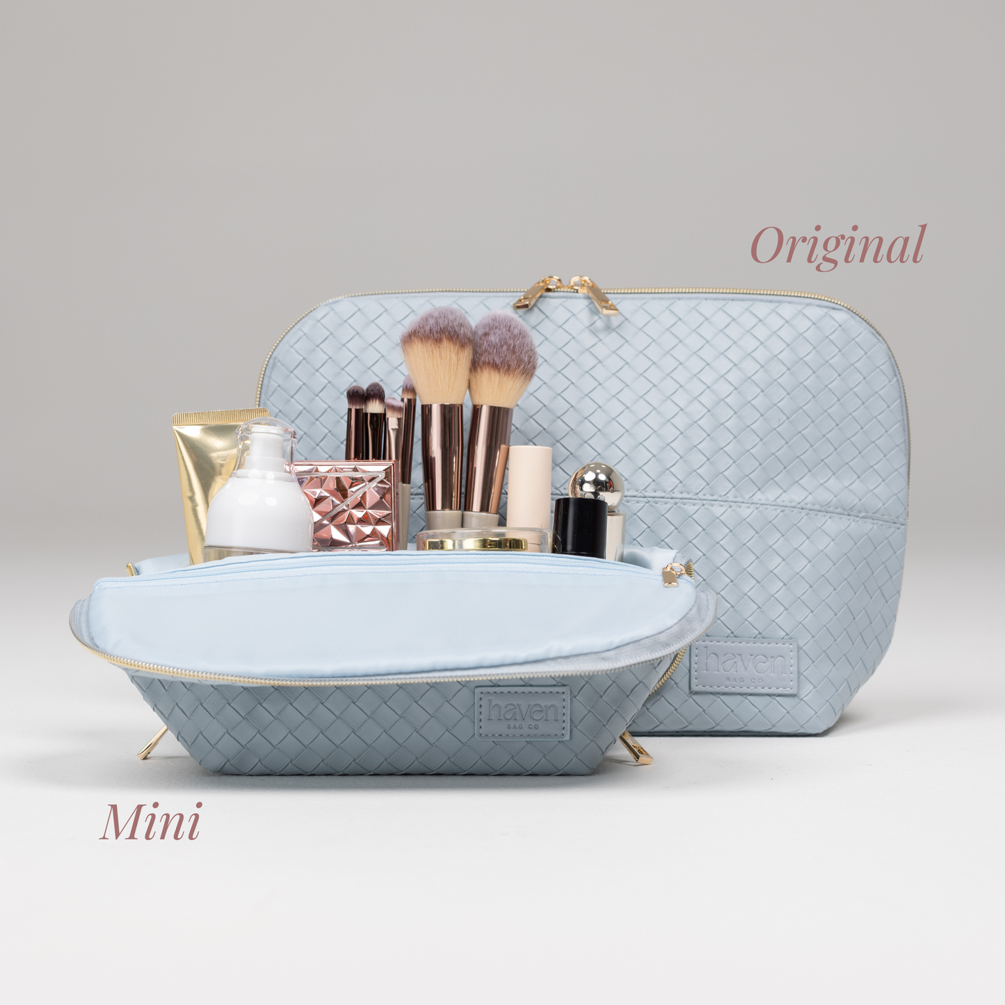 The Mini Beauty Bag in Sky Blue