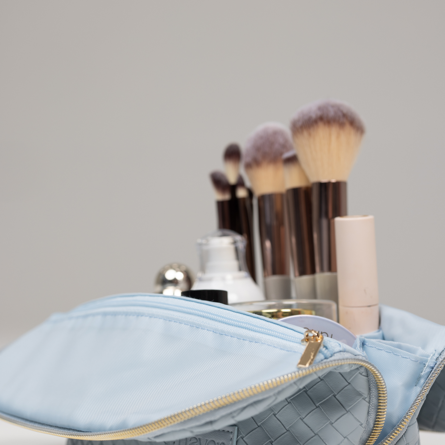 The Mini Beauty Bag in Sky Blue