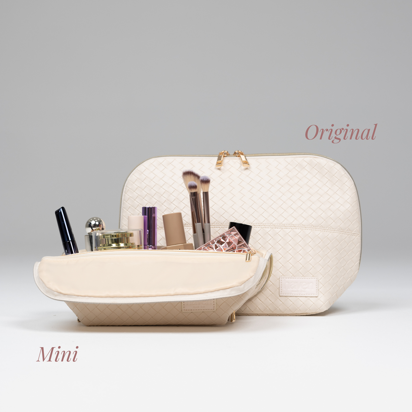 The Mini Beauty Bag in Ivory