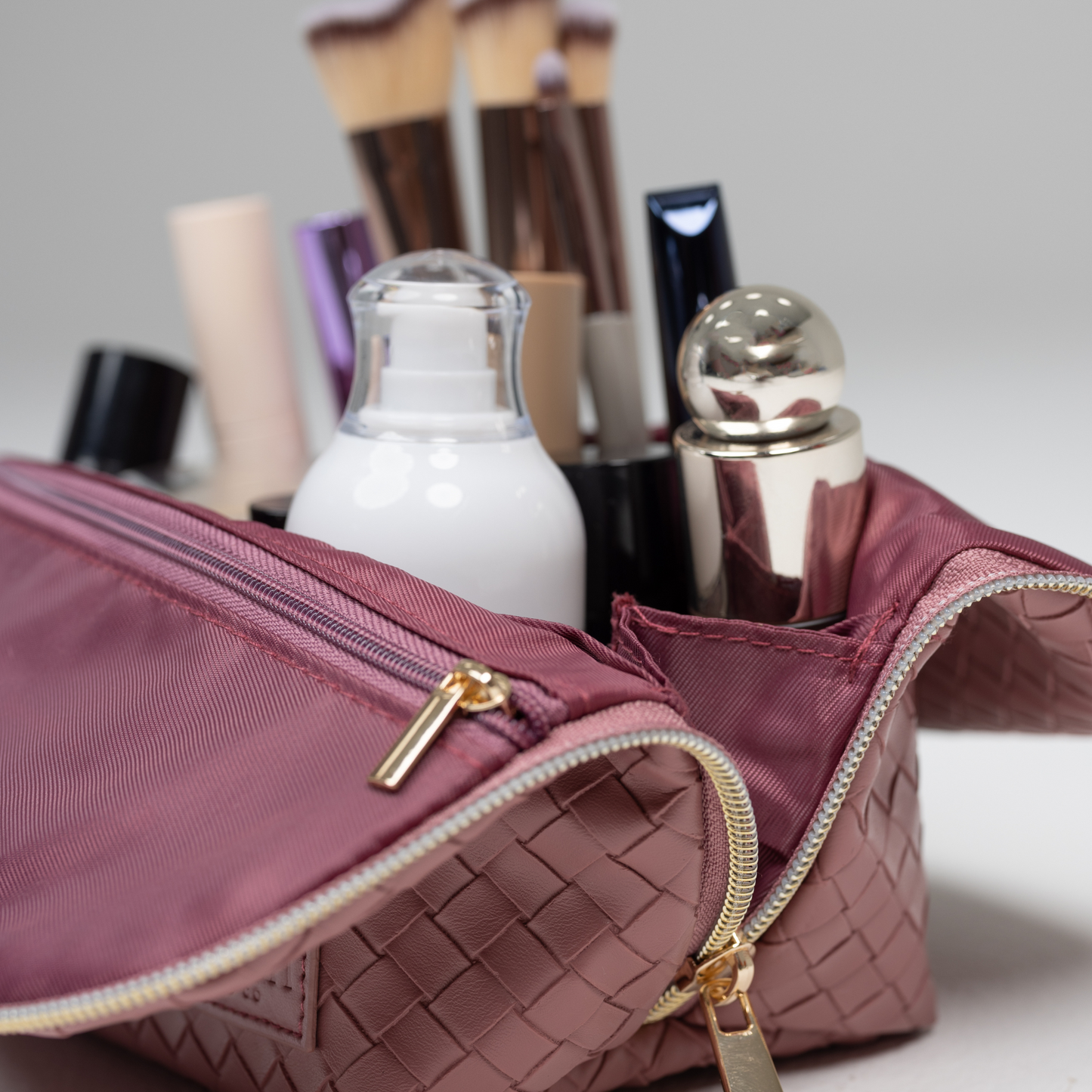 The Mini Beauty Bag in Berry