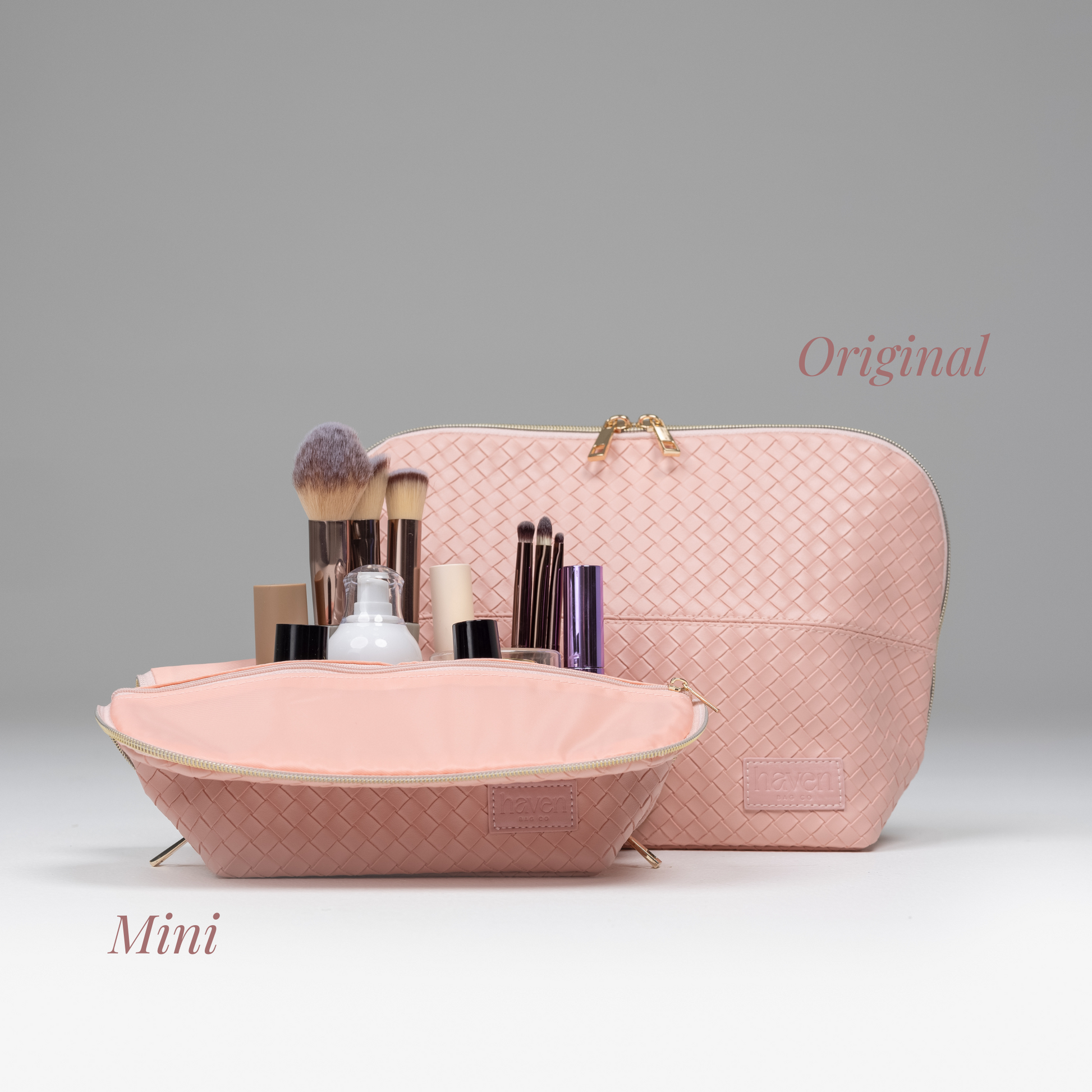 habe mini travel makeup bag The Mini Beauty Bag in Petal – Haven Bag Co