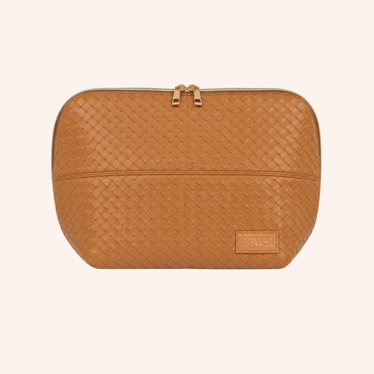 The Mini Beauty Bag in Caramel