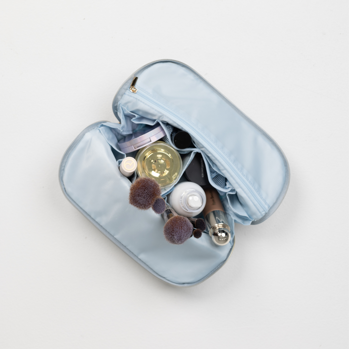 The Mini Beauty Bag in Sky Blue