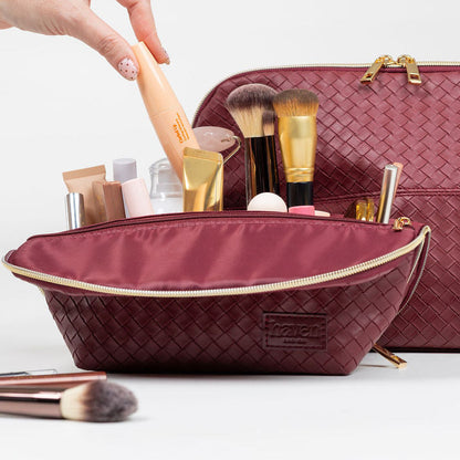 The Mini Beauty Bag in Plum