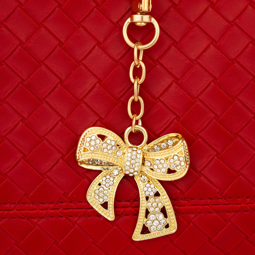 Crystal Bow Bag Charm