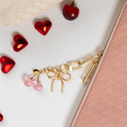 Pink Cherry Bag Charm