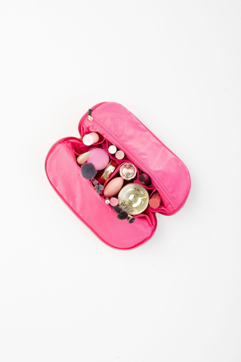 The Mini Beauty Bag in Bright Pink
