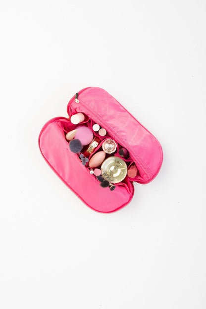 The Mini Beauty Bag in Bright Pink