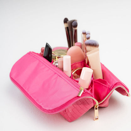 The Mini Beauty Bag in Bright Pink
