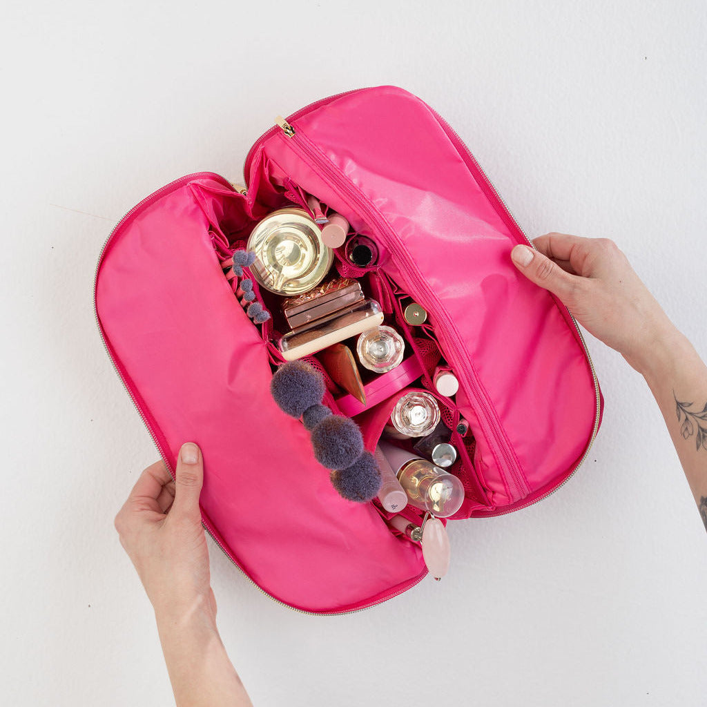 The Beauty Bag in Bright Pink