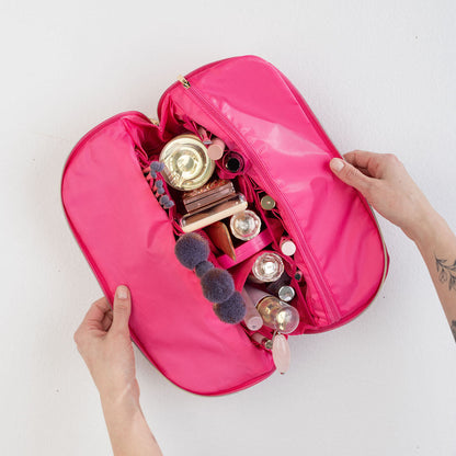The Beauty Bag in Bright Pink